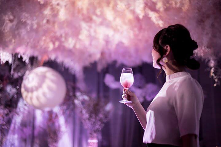 平日夜限定！仕事帰りに素敵な空間で一杯「夜桜割」 FLOWERS BY NAKED